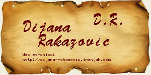 Dijana Rakazović vizit kartica